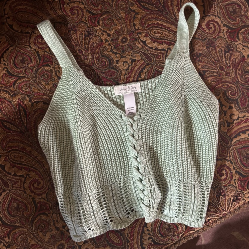 Mint Green Knit Tank Top